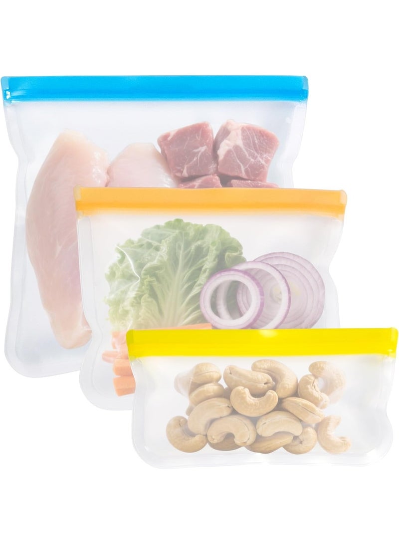 45-Piece Reusable Food Storage Bags Set - Leak-Proof Freezer Bags, BPA-Free PE Material, Double Zipper Organizers for Snacks & Liquids. - Image 1